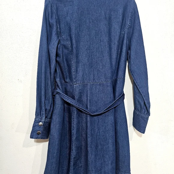 Classic Long Sleeve Denim Dress - Picture 6 of 12